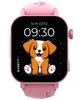 A pink Garett Kids Rel 4G smartwatch with a cartoon dog on the screen. Podgląd zdjęcia produktu