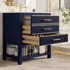 Meuble sous-vasque de salle de bains 76 cm, bleu foncé, Voir les images du produit 7