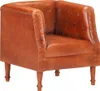 vidaXL Fauteuil marron cuir véritable Voir les images du produit 17