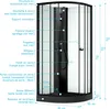 Cabine de douche 1/4 de cercle 85x85x200 cm - Portes Voir les images du produit 4