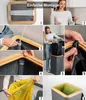 Collage of images showing the assembly and use of a trash can. Náhľad obrázku produktu