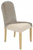 Stuhlhusse Stretch Beige - Universal - Samt - Abgerundete Produktbild-Vorschau 8