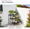 Etagère pour plantes droite 3 niveaux - noir Voir les images du produit 3