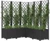 Pflanzkübel mit Spalier Schwarz 120x120x136 cm PP Produktbild-Vorschau 3