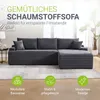 Juskys Sofa Coredo - Dunkelgrau, moderne Couch aus Cord mit Produktbild-Vorschau 2
