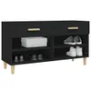 vidaXL Szafka na buty czarna 102x35x55 cm Materiał Podgląd zdjęcia produktu 3