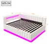 Letto imbottito 140x200 cm con spazio contenitore a Anteprima dell’immagine prodotto 2