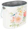 Ovaler Pflanzeimer 3er-Set Vintage Metall Blumendeko Produktbild-Vorschau 5