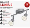 B.K.Licht LUNIS 2 LED Deckenleuchte 2-flammig GU10 2x3W Produktbild-Vorschau 2