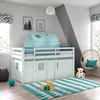 Homestyle4u Kinder Hochbett 90x200 mit Lattenrost Tunnel Produktbild-Vorschau 1