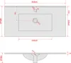 Technical drawing with dimensions of a sink. Náhled obrázku produktu
