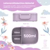 Brotdose Kinder mit Fächern, BPA frei, Lunchbox, Bento box, Produktbild-Vorschau 3