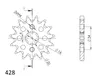 Ritzel 428 - 15Z CST-1263:15|grobverzahnt 16,0/20,0 Produktbild-Vorschau 2