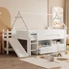 Merax Etagenbett 90x200cm mit Dachrahmen, Hochbett mit Produktbild-Vorschau 1