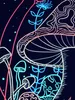 PSYWORK Schwarzlicht Stoffposter Neon Magic Mushroom Produktbild-Vorschau 3