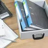Cassetta portadocumenti Relaxdays, formato A4, serratura, 2 Anteprima dell’immagine prodotto 3