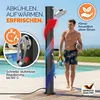 CASARIA® Solardusche 60 Liter UV-beständig Edelstahl Ablage Produktbild-Vorschau 5