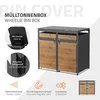 ML-Design Mülltonnenbox 2er für 2 Tonnen 240L 132x80x120 cm Produktbild-Vorschau 2