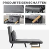 HOMCOM Schlafsessel, Einzelsofa mit Bettfunktion, Produktbild-Vorschau 3