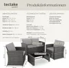 Rattan Lounge Jesolo - grau/hellgrau Produktbild-Vorschau 5