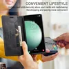 Samsung Galaxy S23 FE Hülle, Retro Kunstledertasche Stand Produktbild-Vorschau 6