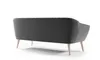 Rear view of a gray sofa with wooden legs on a white background. Náhľad obrázku produktu