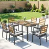 SUGIFT Gartenmöbel Set 7-teilig Stahl Glas, Sitzgruppe Produktbild-Vorschau 1