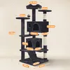 A detailed diagram of a cat tree with dimensions labeled. Produktbild-Vorschau
