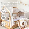 Musselin Hausbett Himmel für Kinderzimmer mit Gold Produktbild-Vorschau 4