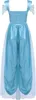 A blue princess dress displayed from the back. Produktbild-Vorschau