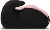 Side view of a pink and black car seat booster. Náhled obrázku produktu