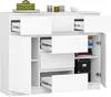 Kommode AKORD K017 Weiß 120 cm 2 Türen 6 Schubladen 4 Produktbild-Vorschau 2