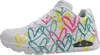 A white sneaker with a colorful heart graffiti design. Produktbild-Vorschau