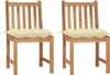 Gartenstühle 2 Stk. mit Kissen Massivholz Teak , Produktbild-Vorschau 1