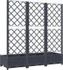 vidaXL Fioriera con traliccio blu-grigio 120x40x121,5 cm PP Anteprima dell’immagine prodotto 8
