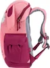Side view of a pink children's backpack with raspberry accents. Produktbild-Vorschau