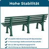 Gartenbank JUIST 4-Sitzer Länge 2000 mm, grün Produktbild-Vorschau 12