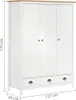 vidaXL Kleiderschrank mit 3 Türen Hill Weiß 127x50x170 cm Produktbild-Vorschau 21