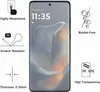 A smartphone screen protector with feature callouts. Produktbild-Vorschau