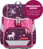 A close-up of a children's backpack with unicorn and star motifs. Anteprima dell’immagine prodotto