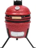 vidaXL 2 v 1 Kamado-Grill Smoker Ceramic 56 cm Rot Náhled obrázku produktu 2