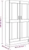 vidaXL Regál Smoked Oak 82,5x30,5x150 cm odvodený výrobok z Náhľad obrázku produktu 7