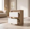 Comodino bianco/Sonoma opaco con 2 cassetti | Comodino in Anteprima dell’immagine prodotto 5