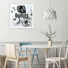 Leinwandbild schwarze und weiße donuts 30x30 cm Feeby grau Produktbild-Vorschau 2