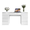 Schreibtisch AURORA DOUBLE SILVER mit Schubladen Produktbild-Vorschau 3