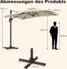 Diagram showing the dimensions of a patio umbrella and a person for scale. Podgląd zdjęcia produktu