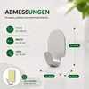 12 Edelstahl Handtuchhaken Klebehaken Wandhaken Bad Küche Produktbild-Vorschau 2