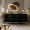 Kommode SANTILE auf goldenen Beinen, schwarz glänzend Produktbild-Vorschau 3