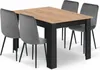 Sada stolu NP 120x80cm Craft Black + 4 židle LAVA šedé Náhled obrázku produktu 1
