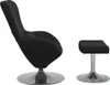 vidaXL Tabouret œuf avec repose-pieds Noir Velours Voir les images du produit 5